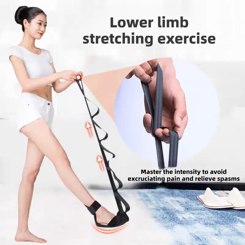 Segmented Yoga Stretching Strap for Enhanced Flexibility and Leg Extension Training