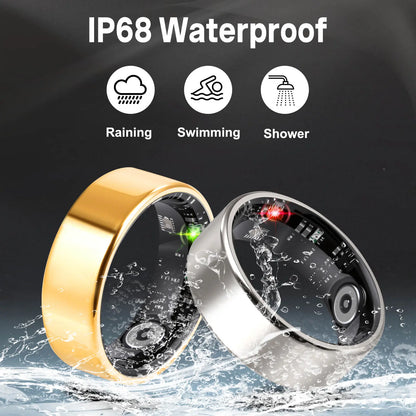Ringconn Smart Health Ring: Advanced Fitness Monitoring and Health Tracking with AI-Powered Detection, Compatible with Android and iOS Wearable Devices
