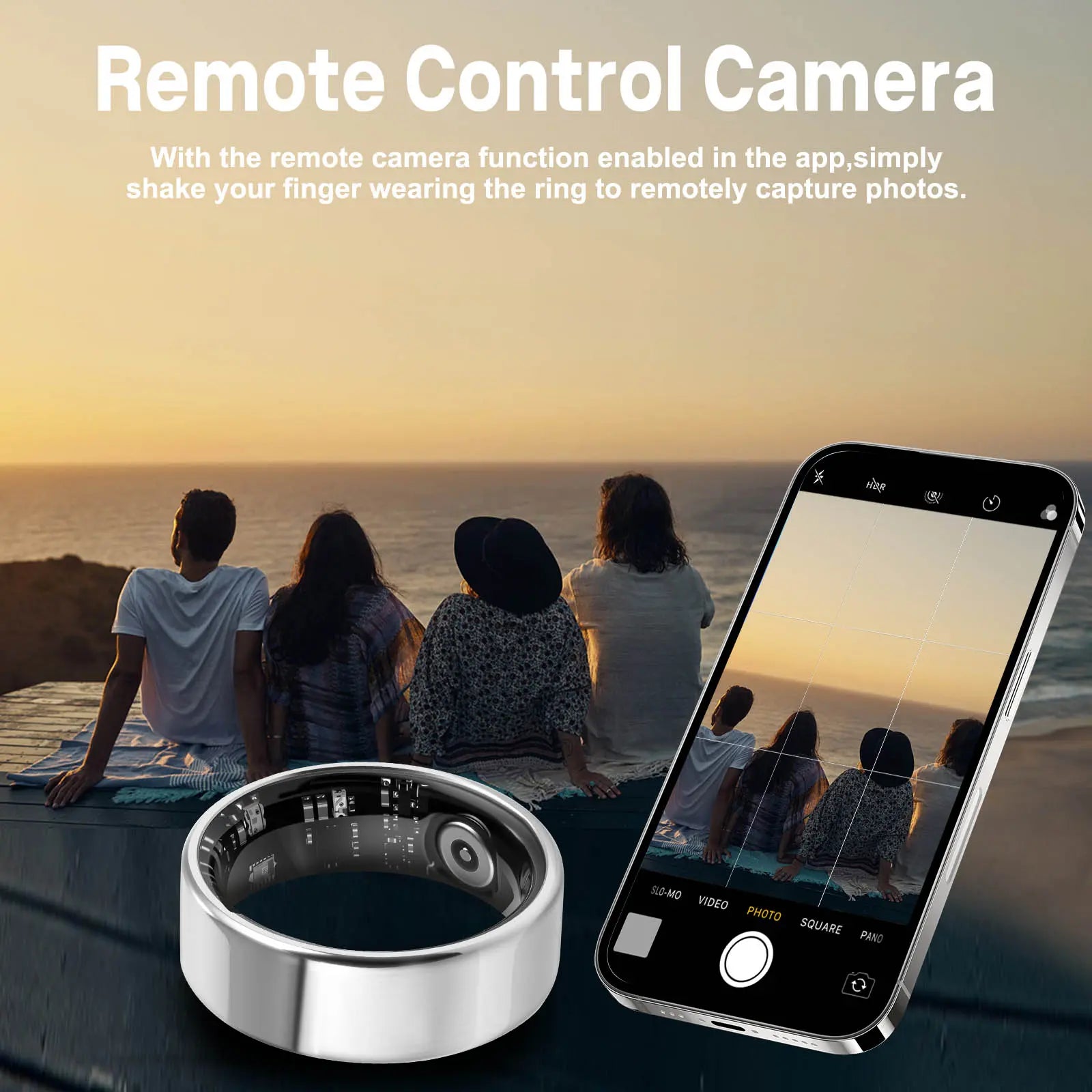 Ringconn Smart Health Ring: Advanced Fitness Monitoring and Health Tracking with AI-Powered Detection, Compatible with Android and iOS Wearable Devices