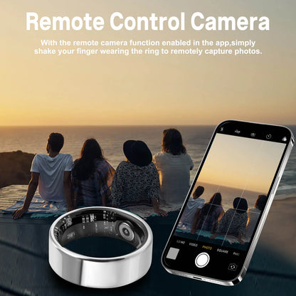 Ringconn Smart Health Ring: Advanced Fitness Monitoring and Health Tracking with AI-Powered Detection, Compatible with Android and iOS Wearable Devices