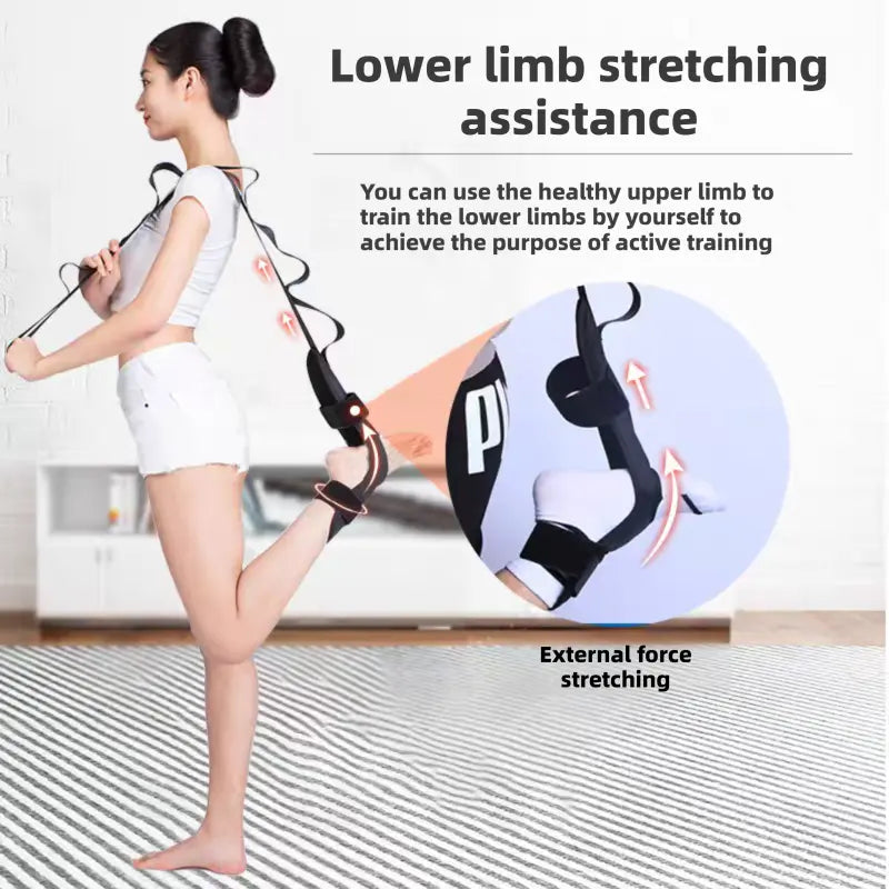 Segmented Yoga Stretching Strap for Enhanced Flexibility and Leg Extension Training