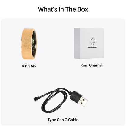Ringconn Smart Health Ring: Advanced Fitness Monitoring and Health Tracking with AI-Powered Detection, Compatible with Android and iOS Wearable Devices