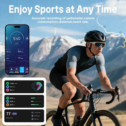 Ringconn Smart Health Ring: Advanced Fitness Monitoring and Health Tracking with AI-Powered Detection, Compatible with Android and iOS Wearable Devices