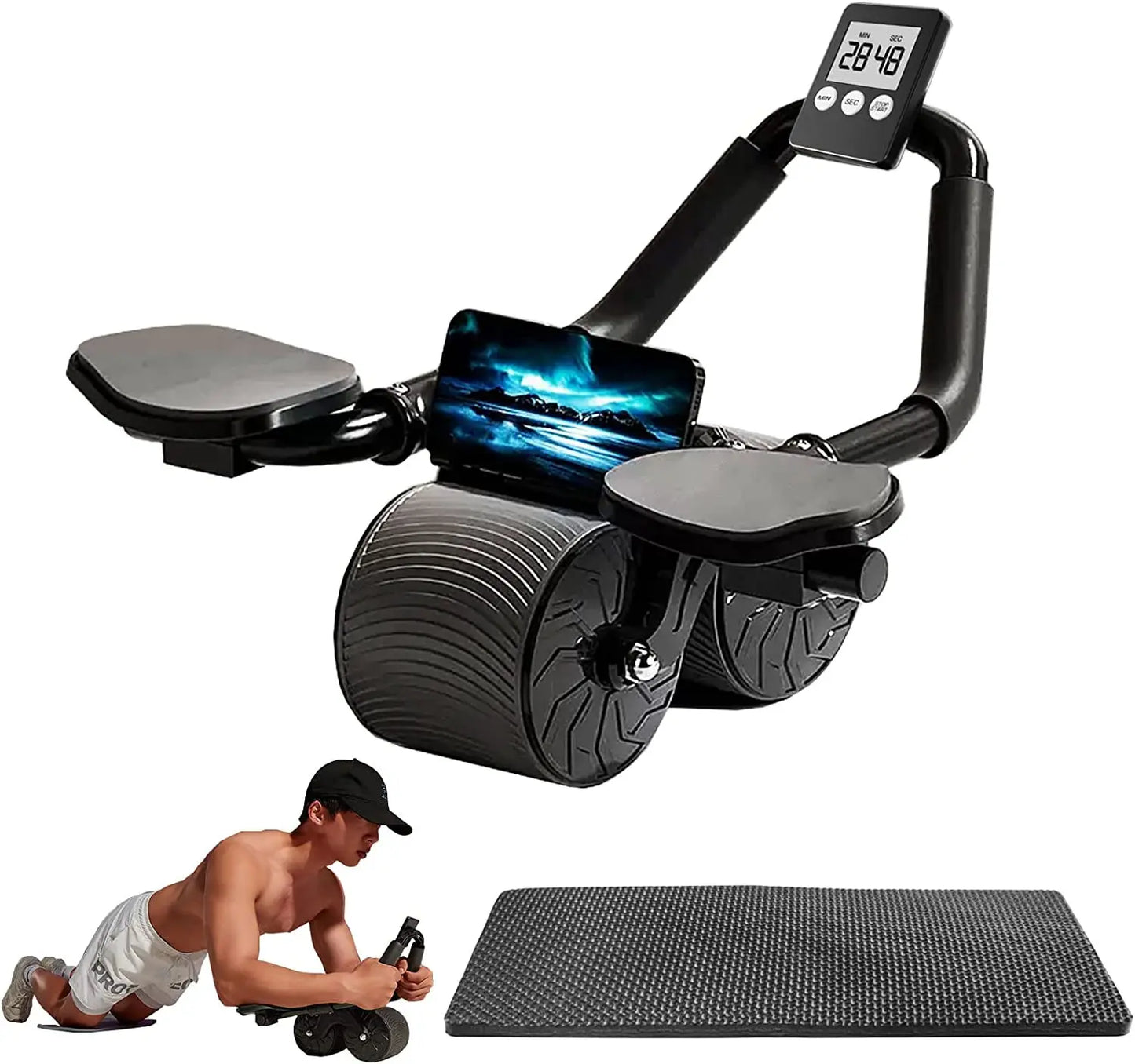 Gains Garage Elbow-Supported Ab Roller for Comprehensive Total Body Workouts