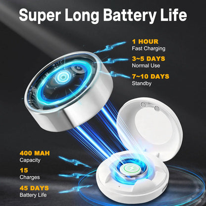 Ringconn Smart Health Ring: Advanced Fitness Monitoring and Health Tracking with AI-Powered Detection, Compatible with Android and iOS Wearable Devices
