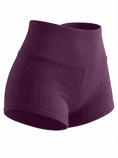 Women's High-Elasticity Sporty Shorts Set with V-Back Design for Yoga, Outdoor Activities, and Everyday Comfort