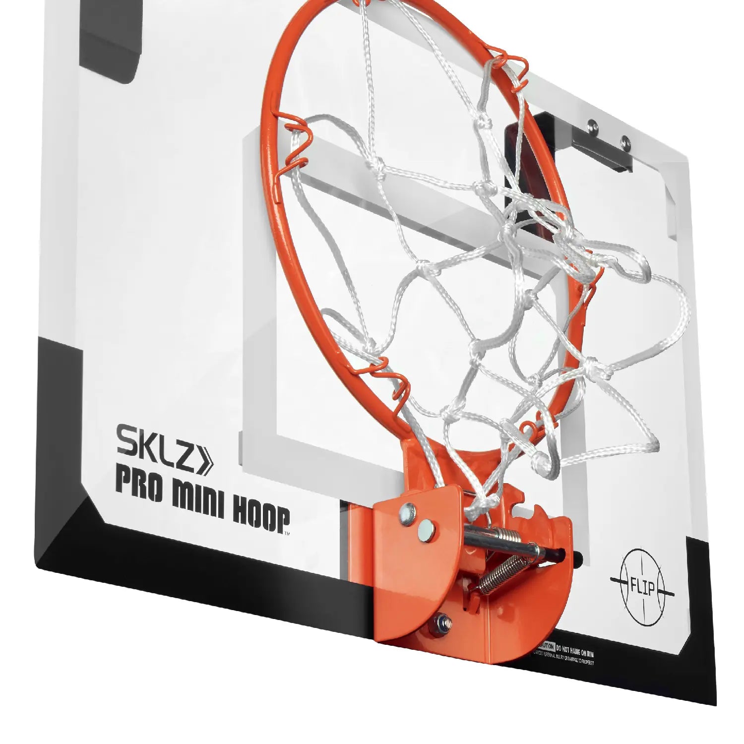 SKLZ Pro Mini Hoop Over-The-Door Basketball System with Spring-Loaded Flip-Up Rim, Shatterproof Backboard, and 5-Inch Ball