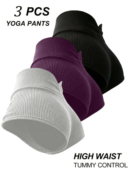 Women's High-Elasticity Sporty Shorts Set with V-Back Design for Yoga, Outdoor Activities, and Everyday Comfort