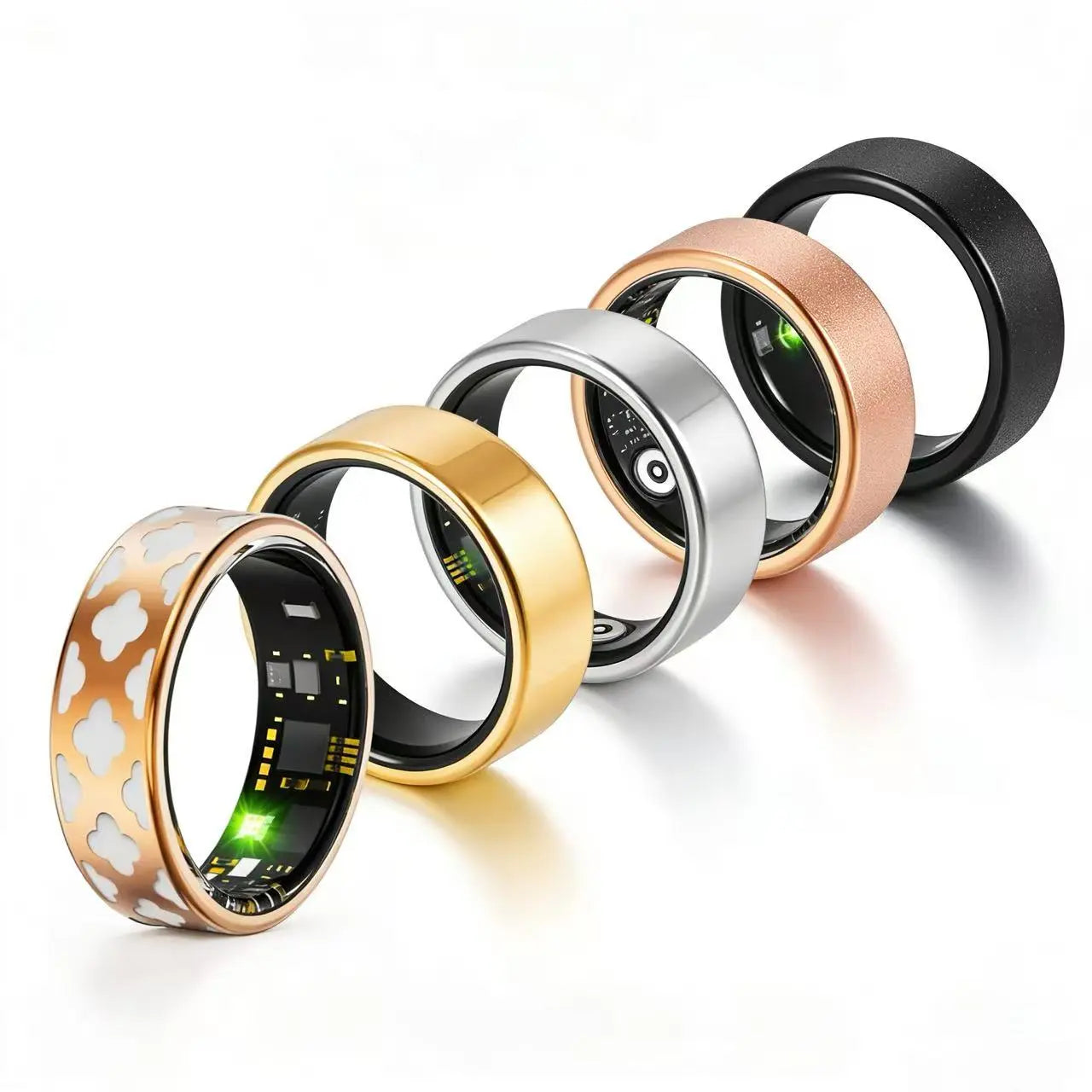 Ringconn Smart Health Ring: Advanced Fitness Monitoring and Health Tracking with AI-Powered Detection, Compatible with Android and iOS Wearable Devices
