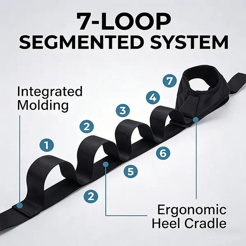 Segmented Yoga Stretching Strap for Enhanced Flexibility and Leg Extension Training